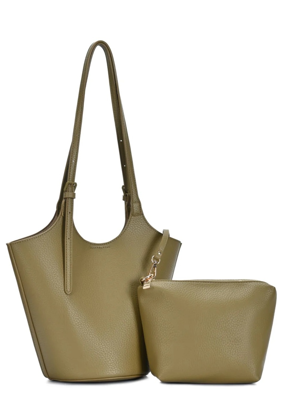 NWT Anthropologie Antik Kraft pebbled bucket bag in Green